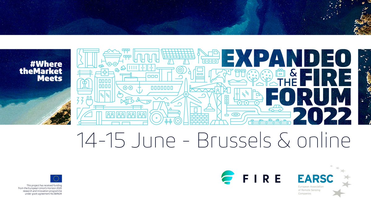 📢We are happy to invite you to #EXPANDEO &amp; the FIRE FORUM 2022 on the 14-15 of June in Brussels &amp; online!
Join the #EO service providers, the key user communities &amp; institutional actors to discuss the “Now and Tomorrow” of #EO in Europe. 

REGISTER HERE⤵️
expandeo.earsc.org