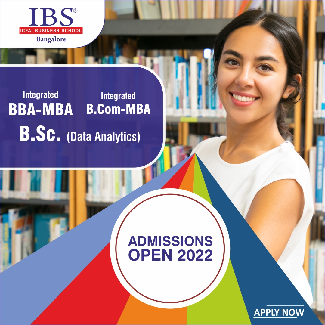 IBSUGPrograms's tweet image. ICFAI Business School, Bangalore offers Integrated BBA-MBA, B.COM-MBA and B.Sc (Data Analytics) Programs.
Apply now @ bit.ly/3rgP58G
#IntegratedPrograms #BBAMBA_Program #BCOMMBA_Program  #BSCProgram #IBSAdmissions 2022.