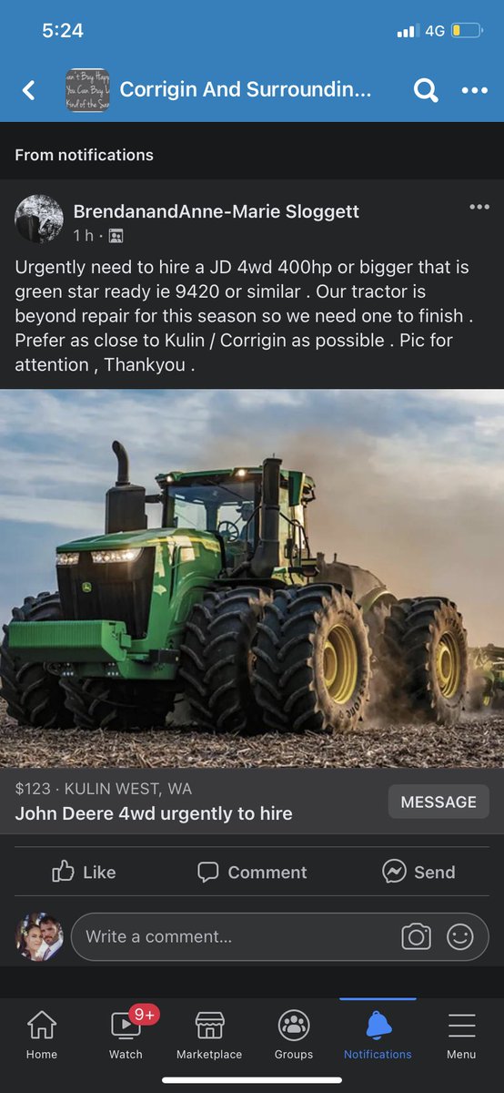 Retweet please!! a neighbour  has ran into a bit of trouble with his seeding tractor so is after a tractor to get him through green star ready would be a bonus😎. TIA