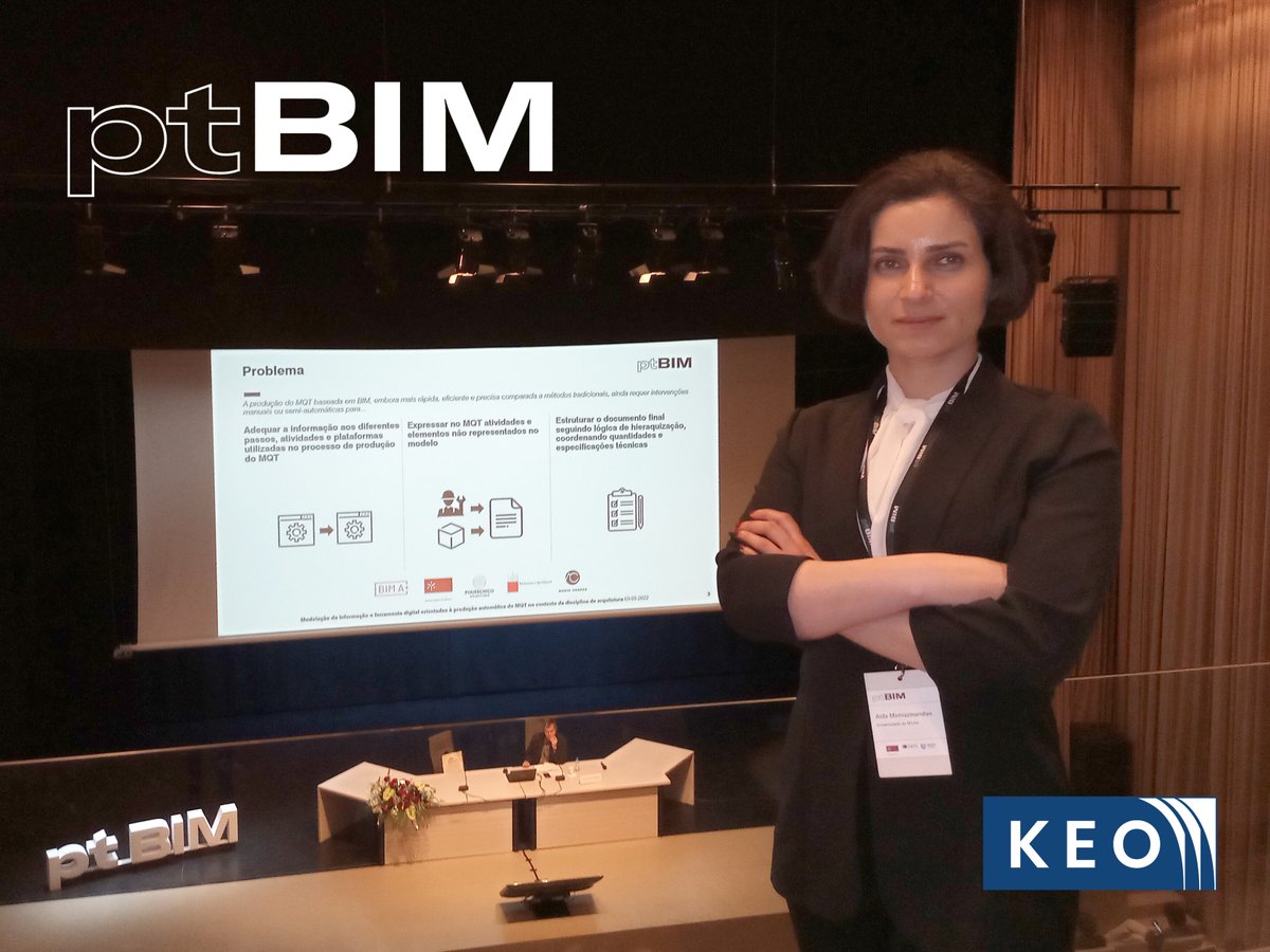 keo_group's tweet photo. Architect, Aida Mirniazmandan, from KEO’s #Porto office took to the stage recently at the 4th #Portuguese #Congress on #BIM (Congresso PTBIM) delivering a presentation titled “A systematic review of BIM guidelines worldwide.” Congratulations Aida, for your #innovativework! #ptBIM https://t.co/i5crqYCtUR