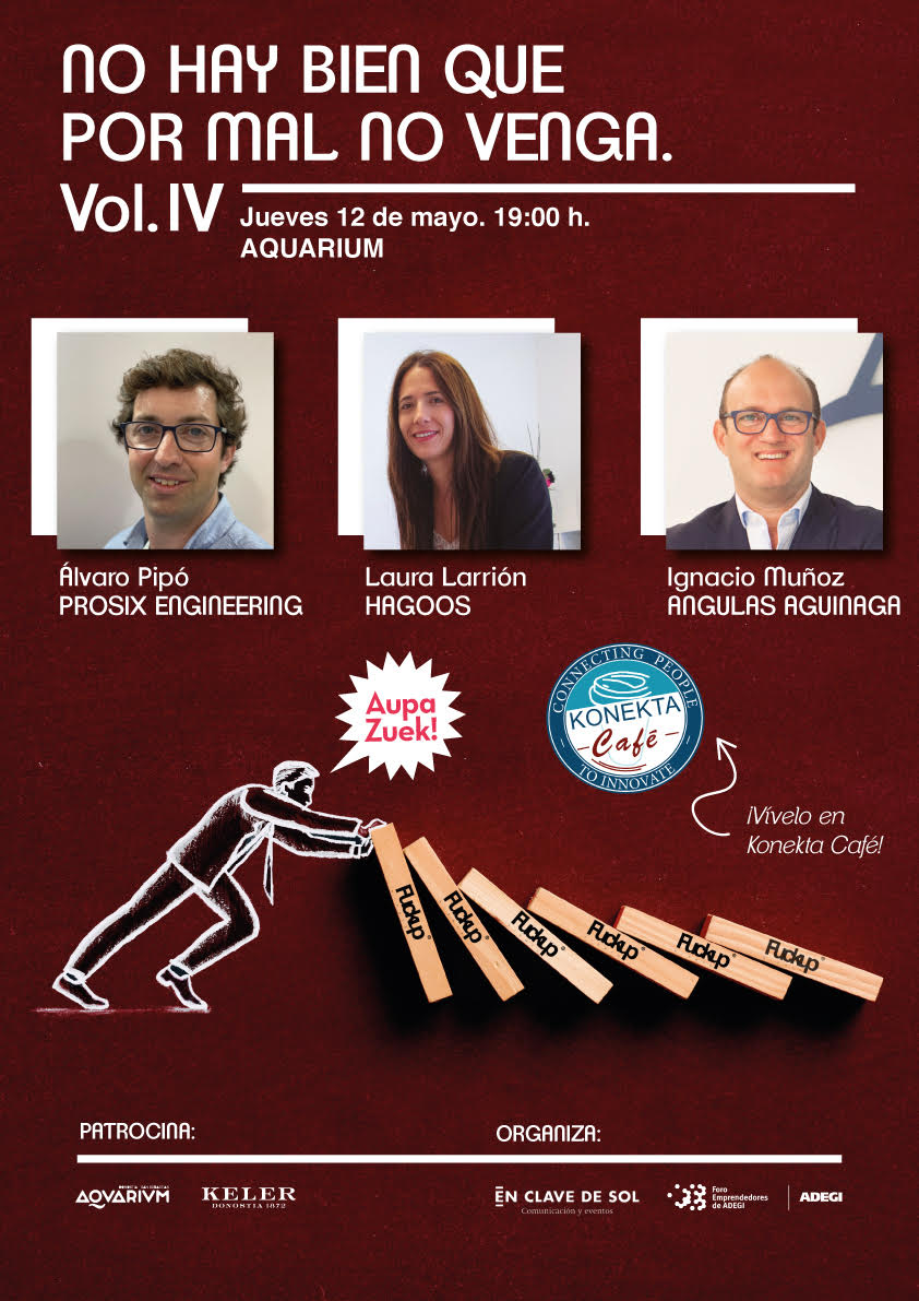 Este jueves celebramos un nuevo encuentro #AupaZuek + #FuckUpNights en el alucinante salón del  #Aquarium de Donostia.

Empezamos a las 19h. 

3 maravillosas personas compartirán sus historias vitales de emprendimiento. Con sus fracasos y alegrías. Con emoción. Como nos gusta.