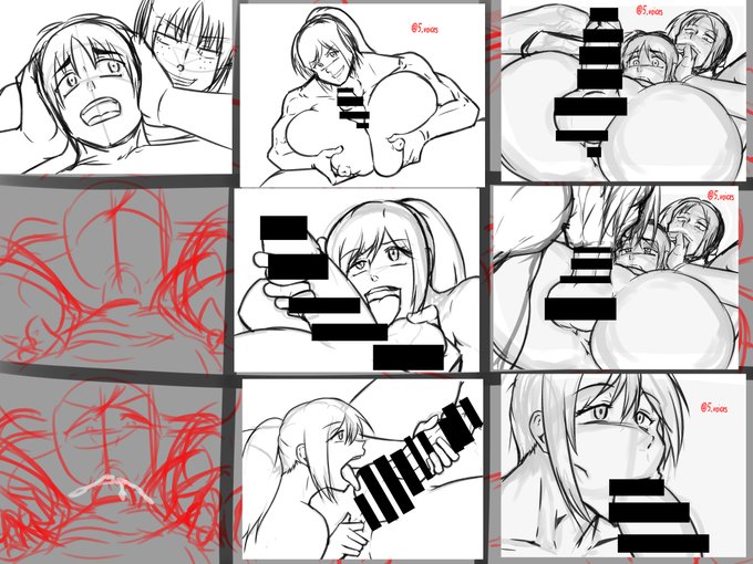 すみけしさんからいただいたお題で作ってるCG集。ラスト一枚とその差分で下描きが全部終わる。 