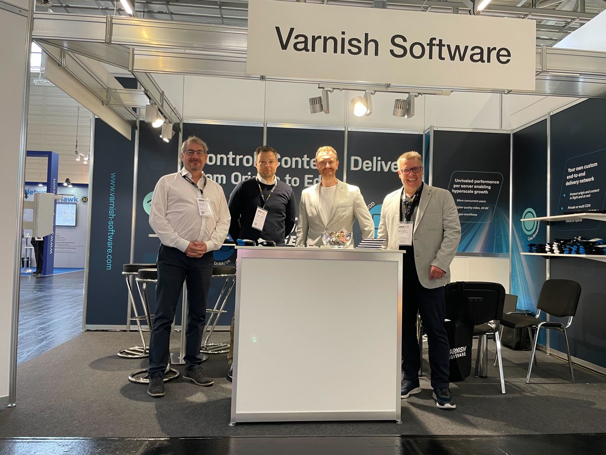 varnishsoftware's tweet photo. #ANGACOM 2022 has opened its doors in Cologne, Germany! Come meet the #VarnishTeam at stand C45 in Hall 7 to say hello and learn about how you can achieve up to 500 Gbps throughput with #VarnishEdgeCloud 🚀 https://t.co/igDqsQ3EuS