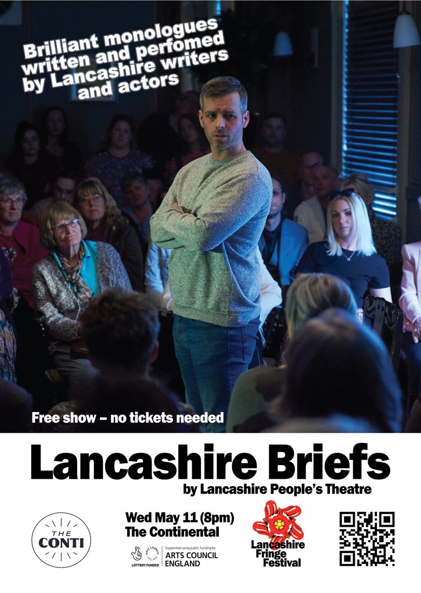 EnjoyTheShowUK's tweet photo. Later this week!
#lancsfringe

Lancashire Monologues
Weds May 11 – The Continental (8pm)
Free show – no tickets needed
Theatre performance
@lancashirepeop1

Eugene
Thurs May 12 – The Continental (8pm)
Comedy theatre
Free show – no tickets needed
Age 14+
@EugeneTheShow https://t.co/FcL2VwiaYS