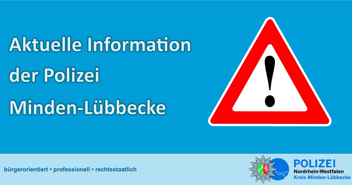 polizei_nrw_mi's tweet photo. Nach einem Unfall auf der B 482 ist der Abschnitt zwischen den Anschlussstellen Petershagen-Wietersheim und Minden-Cammer gesperrt. Polizei, Rettungsdienst und Feuerwehr sind im Einsatz.
#PolizeiNRW #Unfall #Verkehrsunfall #B482 #Mühlenkreis https://t.co/IVyenNAFhH