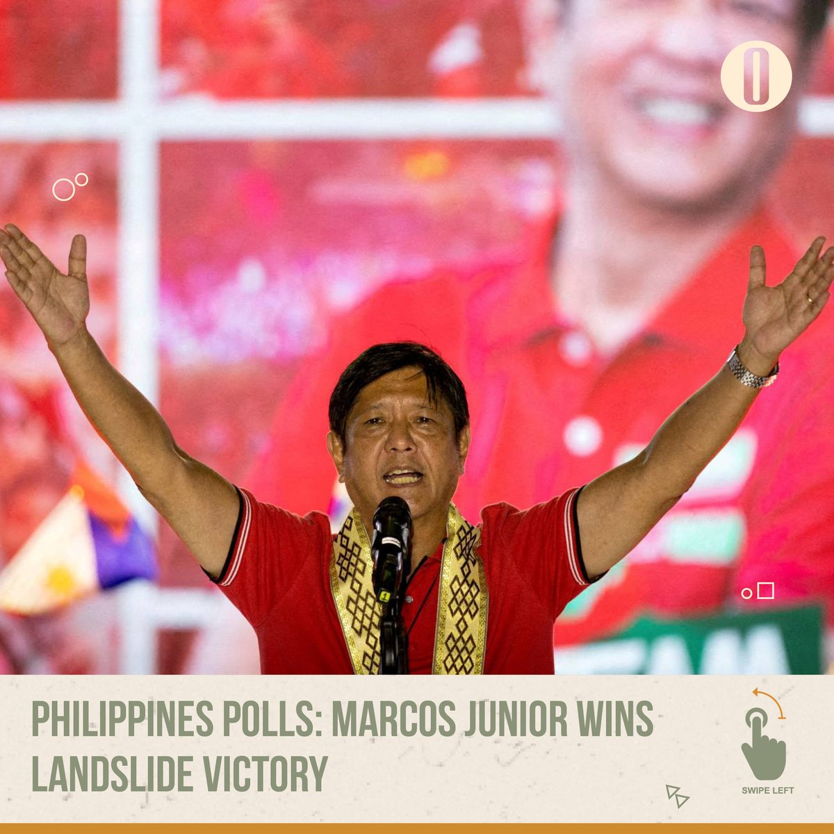 OmanObserver's tweet photo. The son of late Ferdinand Marcos cemented a landslide presidential election victory Tuesday after Filipinos bet a familiar but tainted dynasty could ease rampant poverty -- while dismissing warnings the clan's return would deepen corruption and weaken democracy. #Philippines https://t.co/FvVcW9A8uC