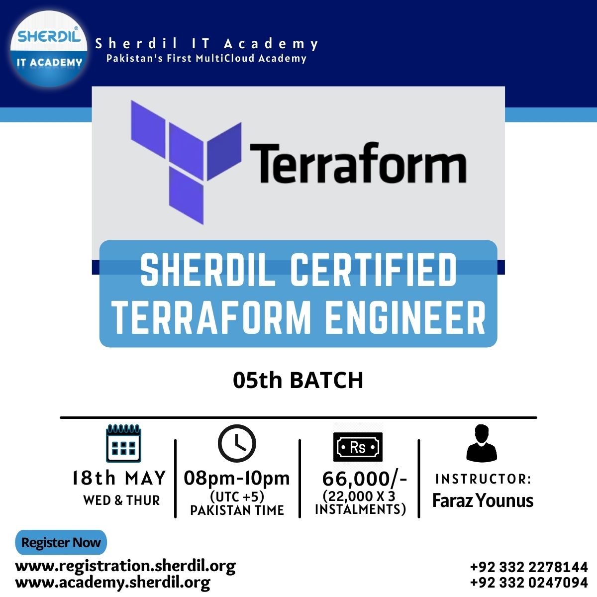 Sherdilitacade1's tweet image. Want to learn Terraform coding? Join Us Today.
We are the only academy in Pakistan providing Terraform training!
"Sherdil Certified Terraform Engineer"
Registrations Open Now!
For registration visit our website: bit.ly/3pROycL
#CloudCoding #CloudComputing #Terraform