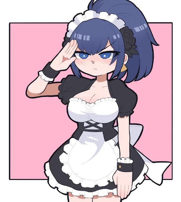 Old Leona pic for maid day.
#メイドの日 