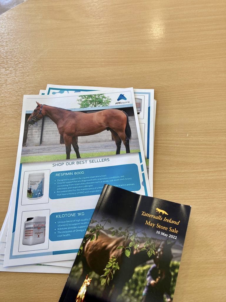 ARKequine's tweet photo. Excited to be at @tatts_ireland May Store sales today for their first store sale in 2022.
#ARKequine #HorseRacing #sciencetosucceed #solutionsforsuccess https://t.co/3cNvOLvYkT