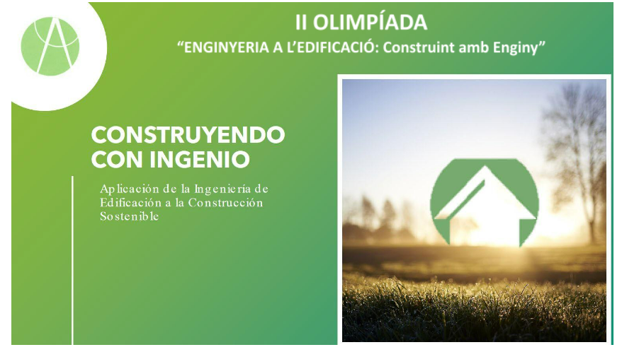 ESTCE_UJI's tweet photo. Este jueves, 12 de mayo, son las semifinales de la II Olimpiada de Ingeniería de la Edificación a las 11.30h en la @ESTCE_UJI Aula TD2201 https://t.co/MCgbqBDiHY