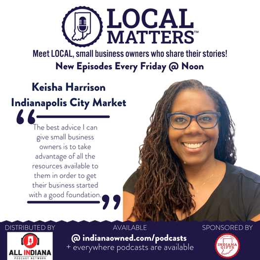 IndyCM's tweet photo. #IndyCM Executive Director Keisha Harrison on #LocalMatters podcast powered by @IndianaOwned and @WISH_TV talking about the importance of supporting local businesses. Take a listen! https://t.co/wDOeOxnalW #downtownindy #loveindy #indianaowned #backdowntownindy https://t.co/k0byjL4Ocq