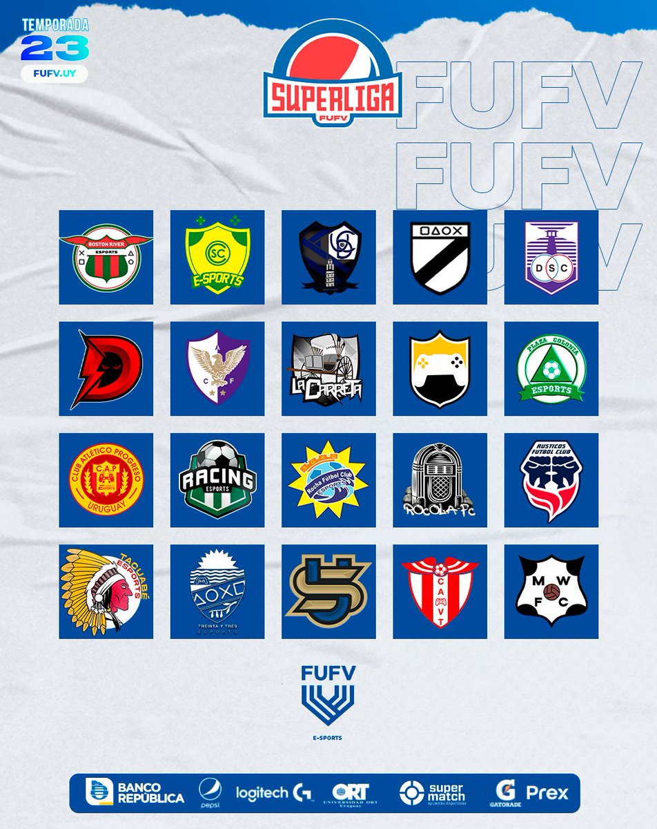 AUDVesports's tweet photo. #SuperligaPEPSI T-23🎮⚽🇺🇾

Vuelve la máxima categoría del fútbol virtual 🔥🏆⭐🥇

 #FIFA22

🎁PREMIOS

🔹$ 15.000
🔹Tarjeta U$S 100 @PrexUruguay 
🔹Trofeo 🏆
🔹Tarjeta @PrexUruguay  U$S 100 al goleador ⚽️ https://t.co/DTLOx8Bbgs