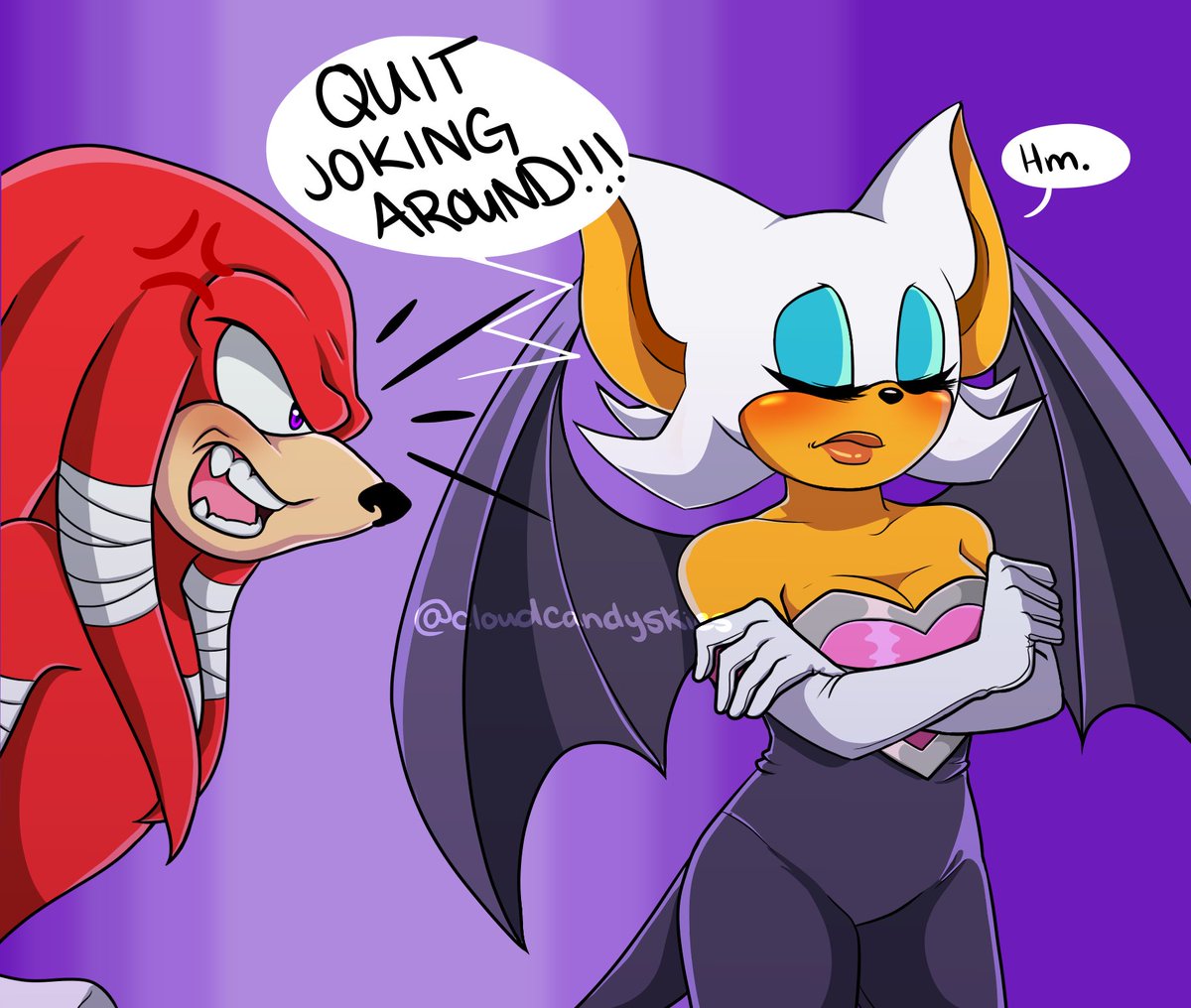 cloudcandyskies's tweet photo. Enjoy two screenshot redraws! I love revisiting my first childhood ship 🌸💗 #RougeTheBat  #KnucklesTheEchidna https://t.co/TDmu9Z5B4c
