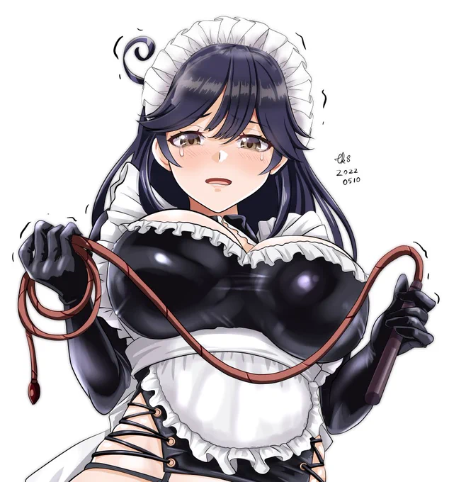 提督を鍛える任務につかされるメイド潮 #艦これ #艦これ版深夜の真剣お絵描き60分一本勝負
#艦これ版真剣お絵描き60分一本勝負_20220510 https://t.co/cMc4ECUzSa 
