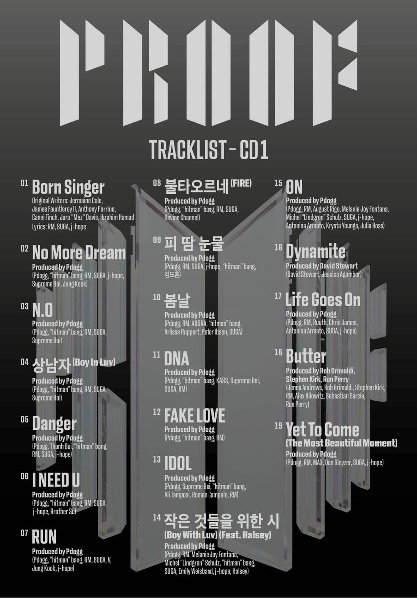 Pratima29645912's tweet photo. BTS Tracklist-CD1, CD2, CD3🥳🥳🥳🥳 i can't wait 💜 #BTS_Proof #BTS #btstracklist @BIGHIT_MUSIC @BTS_twt @HYBE_EDU #BTSISCOMING #BTSARMY #btsarmyforever @Pratima29645912 https://t.co/o5vknb4zvk