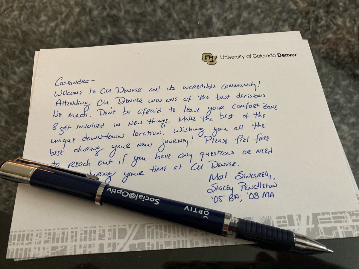 CUDenAdmissions's tweet photo. Here at #CUDenver we are proud of our all our Lynx both new and old! Our alum have been writing letters to our #FutureLynx giving them advice, encouragement, and support as they enter this exciting new chapter. Thanks @CUDenverAlumni for everything you do! 💛 🖤 https://t.co/dKRsQYEZPc
