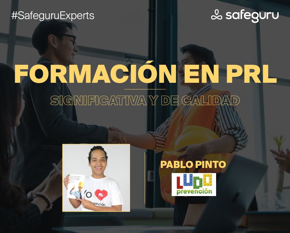 safeguru_ES's tweet photo. 🎓 #SafeguruExperts Formación en PRL significativa y de calidad

Con @PabloJosePinto de @LudoPrevencion, especialista en la mejora de la #culturapreventiva a través de estrategias lúdicas. ⬇️⬇️⬇️

#salud #seguridad #laboral #prl #sst #blogsafeguru #blog #prevención #formación https://t.co/pIB1MxOlKg