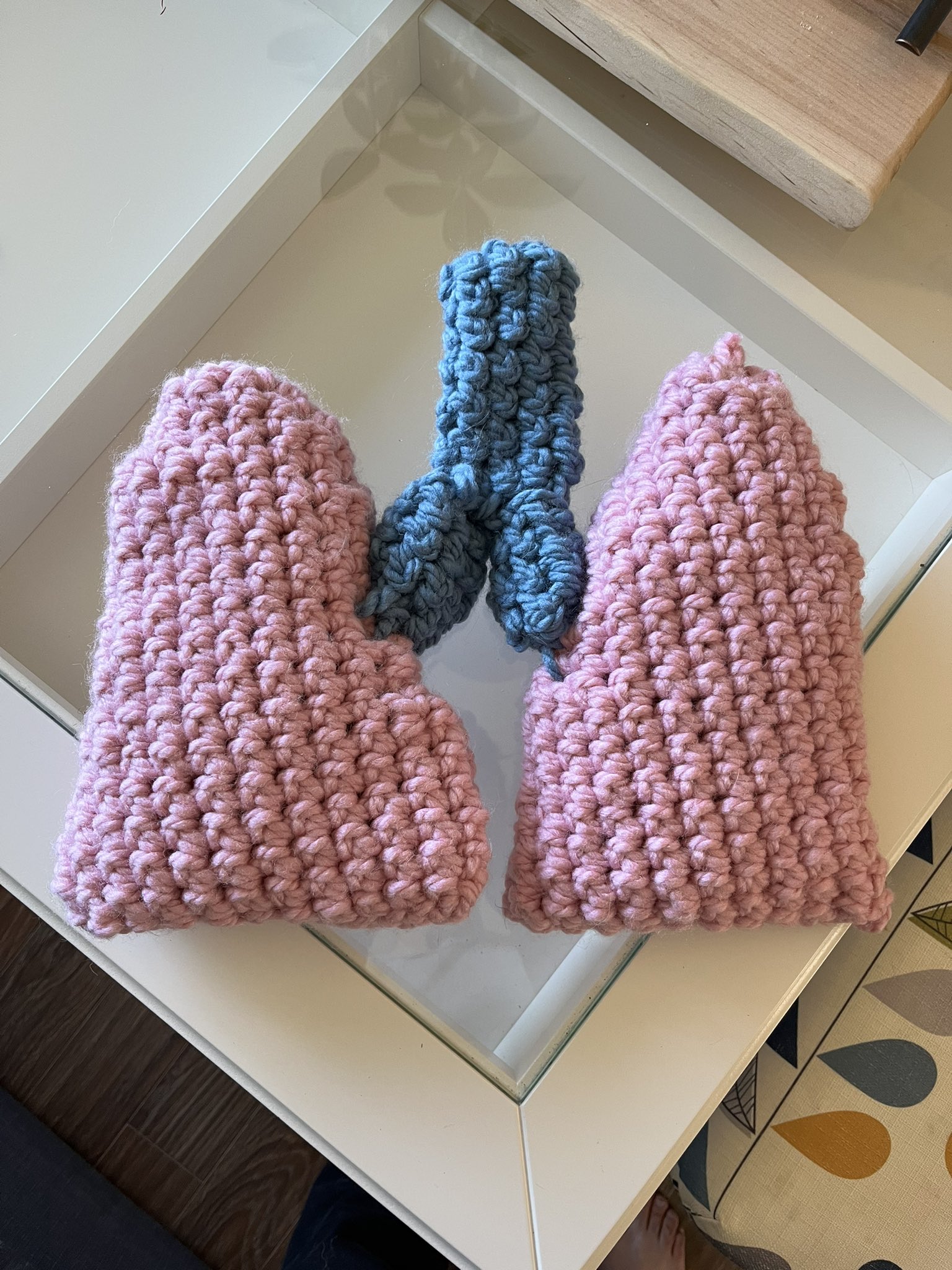 khadija Ibrahim Hancock on X: My classmates started a crochet club & we  are submitting various crochet body parts for the MUN Medicine Annual Art  Gallery this evening. Below is my submission