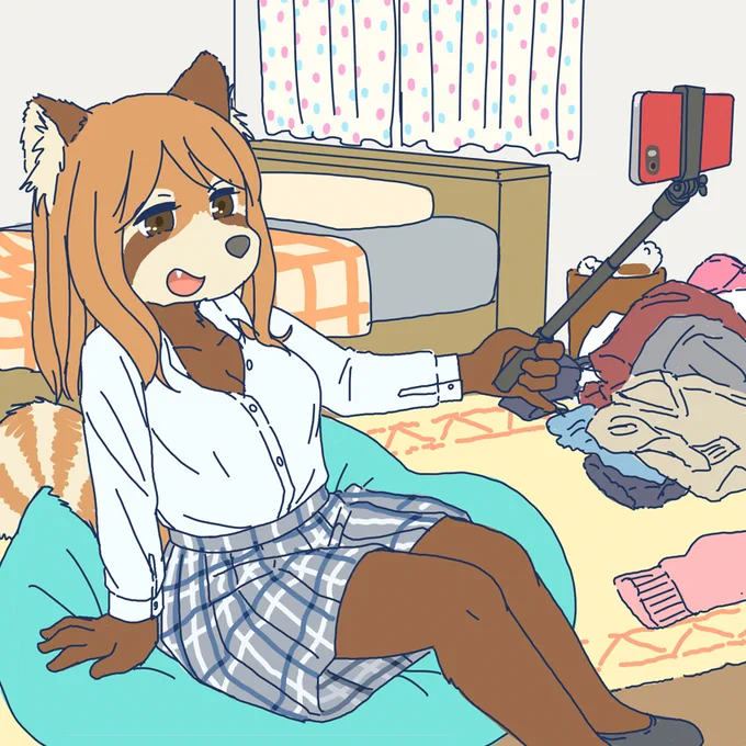 自称高校生で配信するレッサーパンダ 