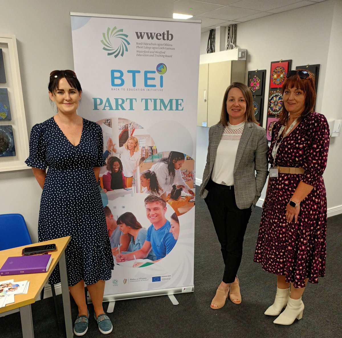 WWETBofficial's tweet photo. Back To Education Initiative #BTEI represented at today's #WWETB New Ross Further Education & Training Centre OPEN Day: Denise Healy -Waterford City & New Ross, Susan Neville- Wexford, Rebecca Cummins-New Ross #PartTime #Flexible #pathtolearningforall https://t.co/tgFslfXRD1