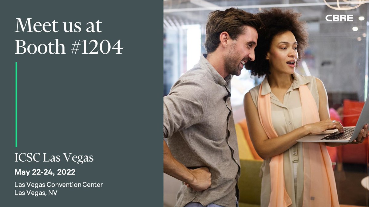 CBRERetail's tweet photo. It is only 12 days until @ICSC Las Vegas! Make sure to book an on-site meeting with one of our #retail experts. We hope to see you there. #ICSC #CBRERetail https://t.co/ohDA1ciiXF https://t.co/w0s2Ru11Hk