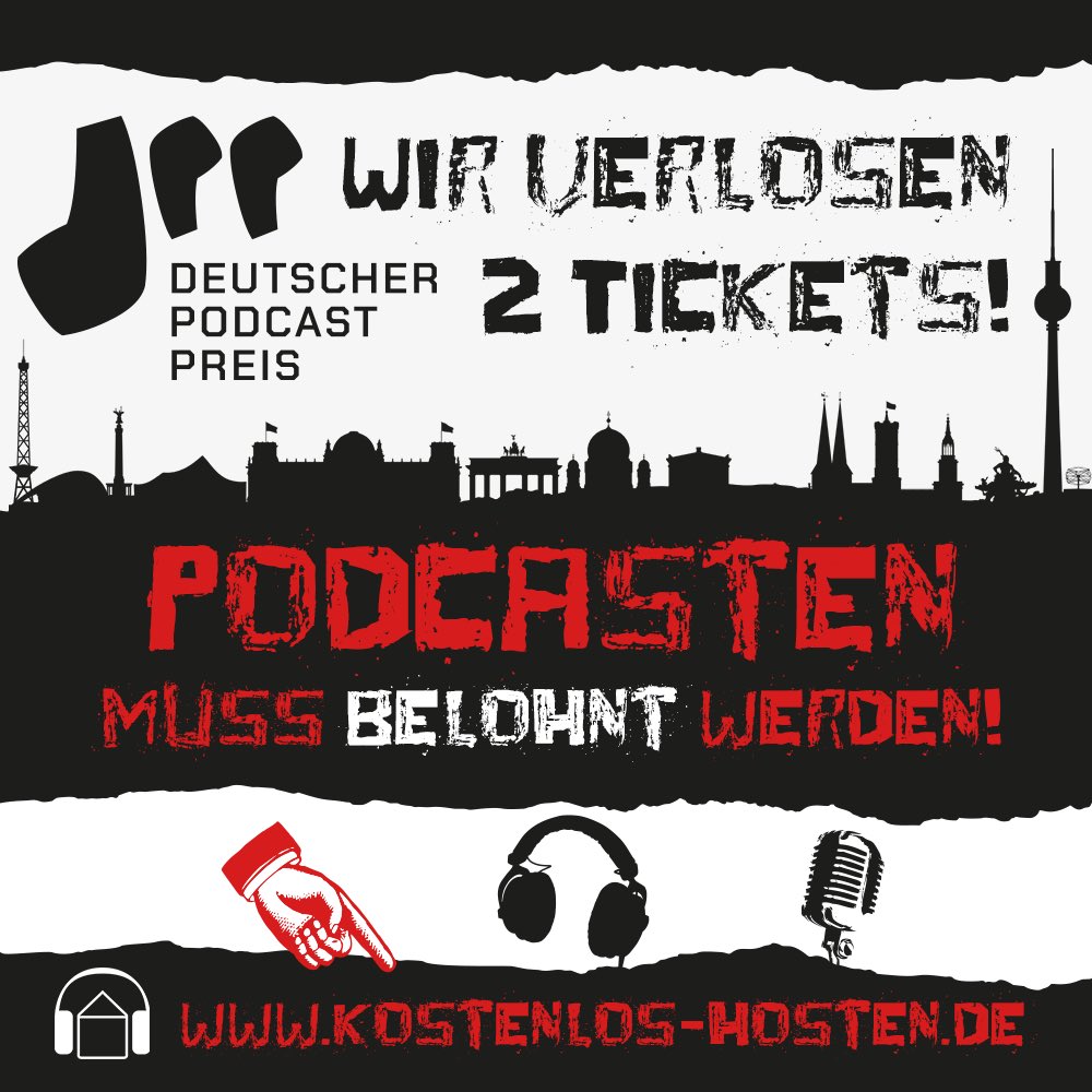 podcastbude's tweet photo. ❗️Gewinne Tickets für den Deutschen Podcast Preis am 23.06. in Berlin und feiere mit den #Podcast-Stars❗️
Die Karten gibt’s nicht zu kaufen - nur zu gewinnen!
Du möchtest dabei sein?
Wir machen es möglich!
Mehr Info 👉 https://t.co/LCkLyumXWq
#kostenlosHosten #dpp22 https://t.co/WgsfWeBxYv