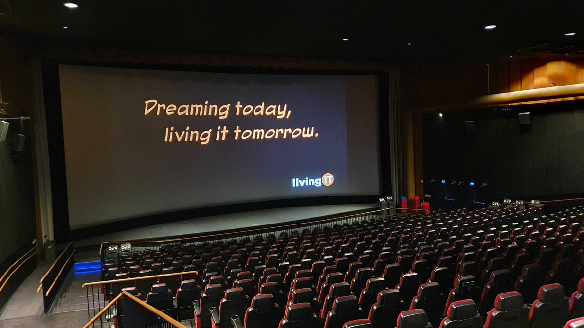 LivingITConsult's tweet photo. Då är salongen preppad; det enda som saknas är gästerna! 🍿🎦⭐ #itbio https://t.co/ri4iQEnJP7