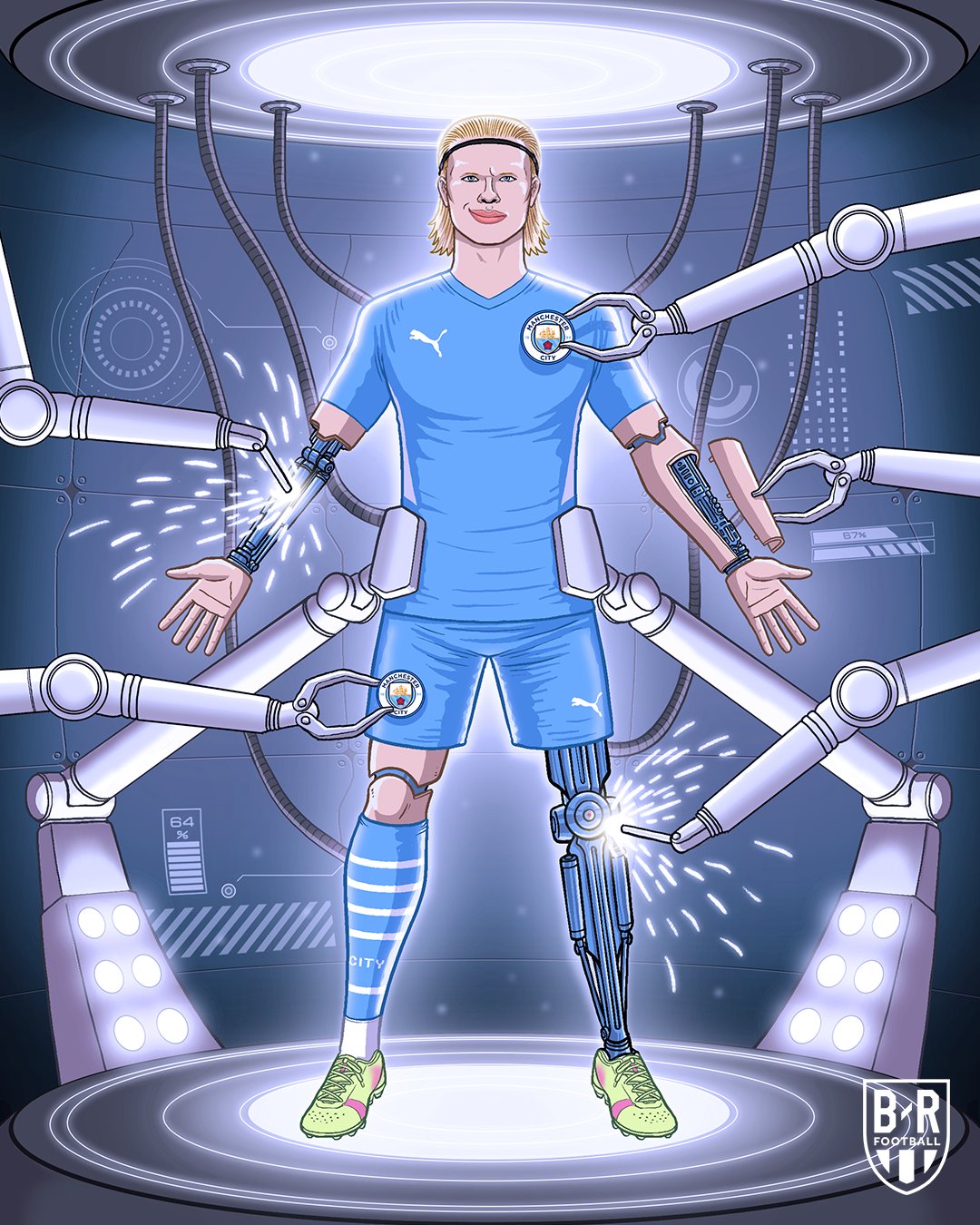Mr. Haaland - Mr. Robot. 🤖🔥 . He is definitely a robot. . #dortmund # netflix #championsleague #ucl