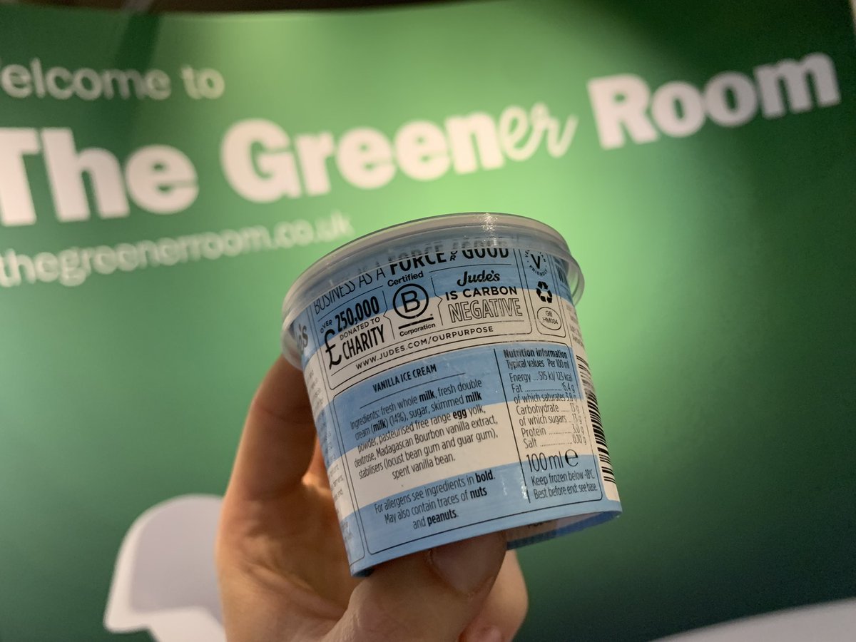 #TheGreenerRoom approves this ice cream! 

When your brand is driven by purpose 💚🌍 <a href="/Judesicecream/">Jude's Ice Cream</a>