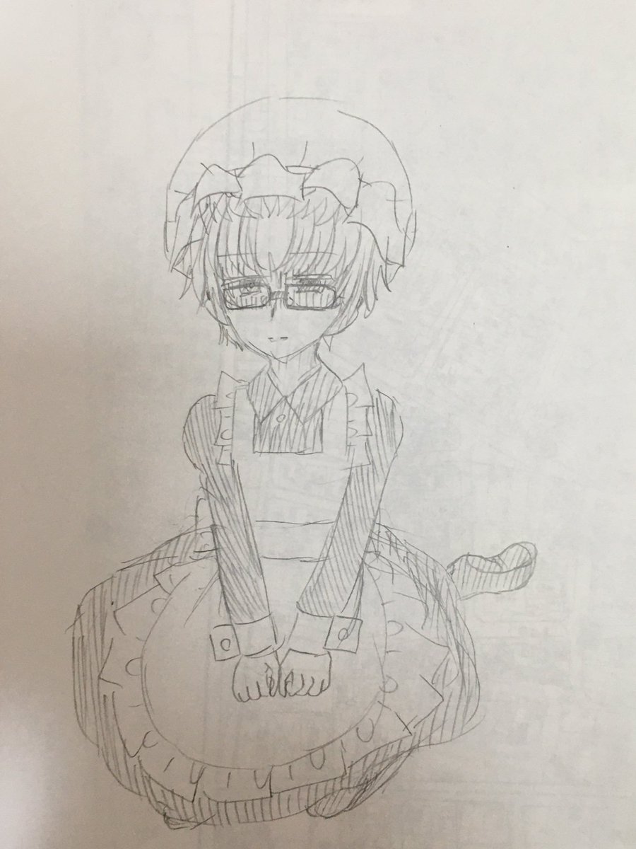 いえーい私も当時のTLのメイドモレぴbig waveに乗って数分で描いたやつ再掲しーちゃおっと 