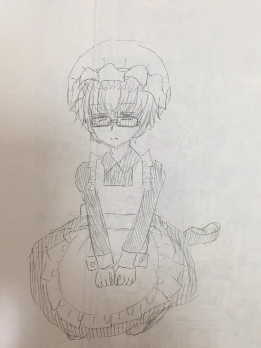 いえーい私も当時のTLのメイドモレぴbig waveに乗って数分で描いたやつ再掲しーちゃおっと 