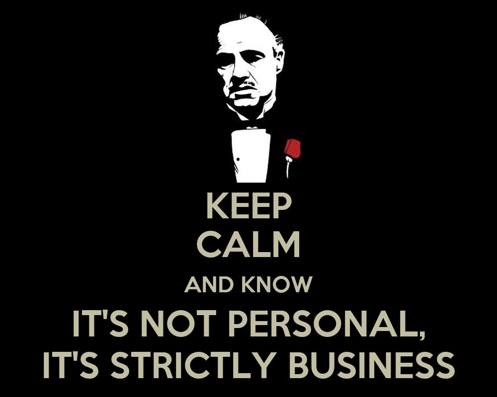 gspielman's tweet photo. One of the things I had to learn both in personal and business, was that it is not personal it's strictly business. Sure some people will say that is a lie because all business is personal, my answer, how I respond to you is strictly business even if something personal is in it. https://t.co/ofq9Rjwu8V