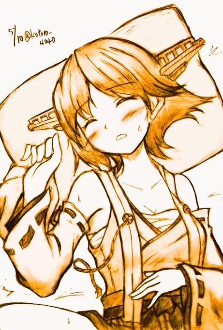 どんな夢を見てるの?
穏やかな寝顔
愛しくて君の肩そっと抱き寄せた
#艦これ版深夜の真剣お絵描き60分一本勝負
#艦これ版真剣お絵描き60分一本勝負_20220510 