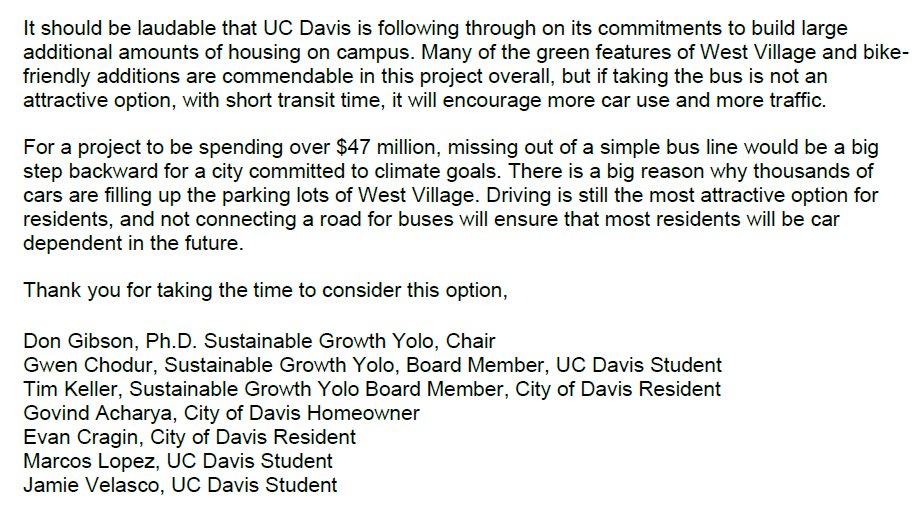 YoloYIMBY's tweet photo. City of Davis is going to spend $47 million to improve Russell Blvd but will NOT build a 1/4 a mile bus route to reduce the auto dependence of over 3,000 residents. 

Please call 530-757-5693 after 12pm to request building a bus-only connection to West Village and Russell Blvd. https://t.co/FlTrobpAmp
