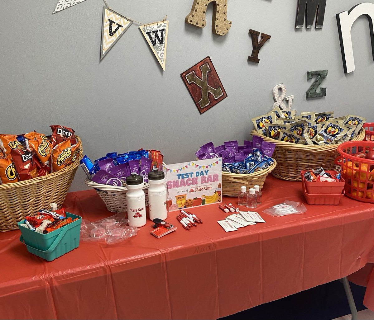 A BIG thank you to Jennifer Herren Agency State Farm for providing snacks for our staff for STAAR testing this week! We appreciate you! ⁦<a href="/MoundMustangs/">Academy of Leadership & Technology @ Mound Elem.</a>⁩ #thinkwinwin