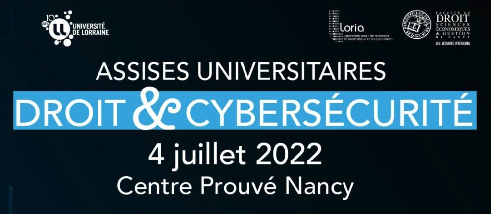 Loria (@labo_loria) on Twitter photo 🛡️Assises universitaires #droit & #cybersecurite
🗓️4/07/22 au Centre Prouvé @VilledeNancy : tables-rondes, forum entreprises, networking...
📰Programme complet : assisescyber.loria.fr
<a href="/LUE_Digitrust/">DigiTrust</a> <a href="/Univ_Lorraine/">Lorraine</a> @Fac_Droit_Nancy
@INS2I_CNRS <a href="/CNRS_Centre_Est/">CNRS Centre-Est</a> <a href="/Inria_Nancy/">Centre Inria de l'Université de Lorraine</a> 🛡️Assises universitaires #droit & #cybersecurite
🗓️4/07/22 au Centre Prouvé @VilledeNancy : tables-rondes, forum entreprises, networking...
📰Programme complet : assisescyber.loria.fr
<a href="/LUE_Digitrust/">DigiTrust</a> <a href="/Univ_Lorraine/">Lorraine</a> @Fac_Droit_Nancy
@INS2I_CNRS <a href="/CNRS_Centre_Est/">CNRS Centre-Est</a> <a href="/Inria_Nancy/">Centre Inria de l'Université de Lorraine</a>