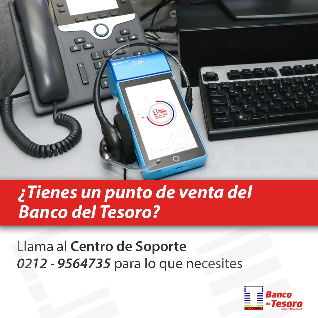 bcodeltesoro's tweet photo. ✅ Ahora contamos con un centro de #atención para clientes con #PuntoDeVenta del BT.

☎️ Comunícate directamente con nuestros especialistas técnicos al 0212-9564735 y reporta tu incidencia.

#SomosBT #GestiónBT #CallCenter https://t.co/QLYKjmhAqj