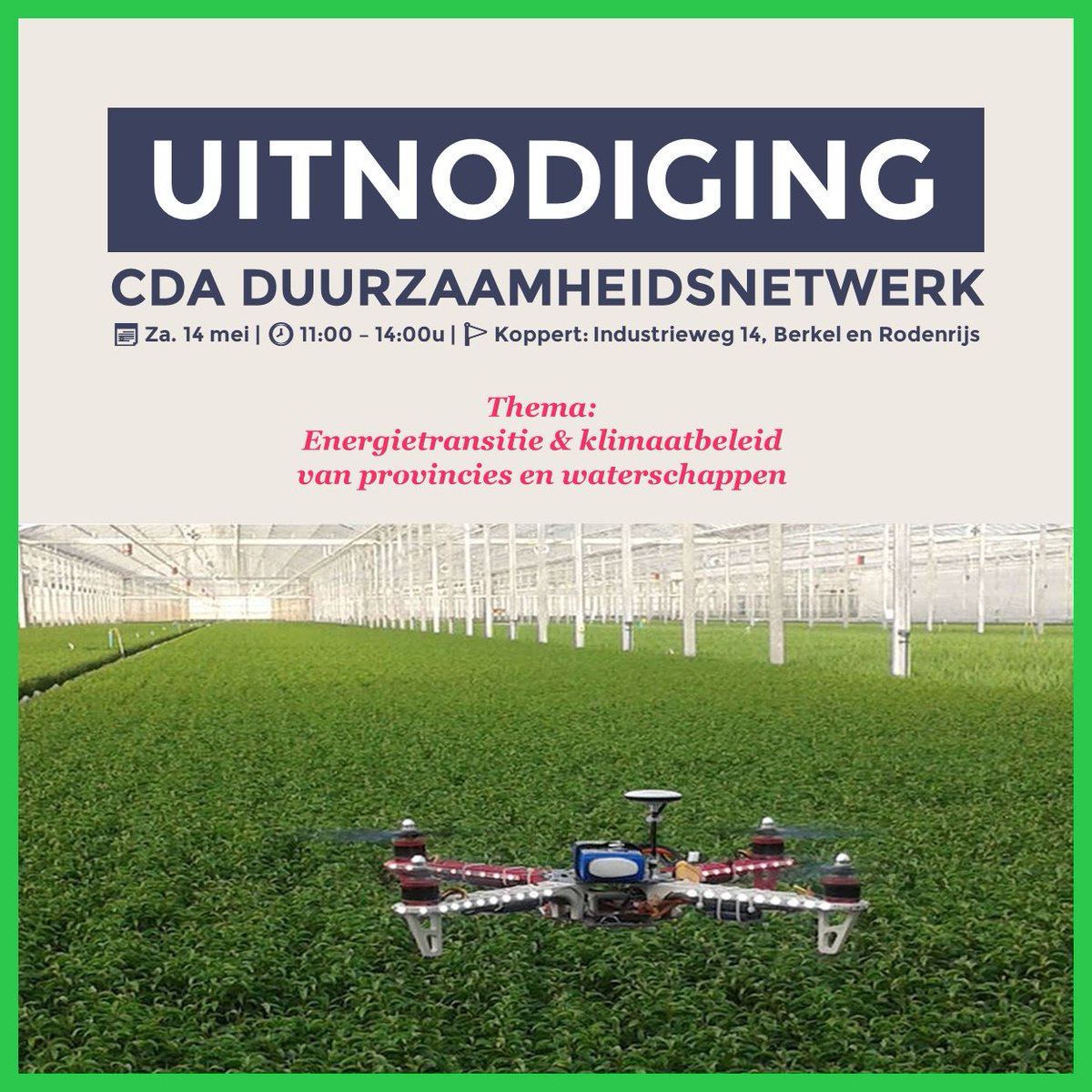 Zaterdag staat er weer een bijeenkomst op de rol, dit keer in samenwerking met <a href="/CDA_BSV/">CDA Bestuurdersver.</a> &amp; <a href="/KoppertNL/">Koppert Nederland</a> 

We gaan het hebben over de vertaling van de EU Green Deal naar beleid van Provinciale Staten &amp; Waterschappen.

Interesse? Stuur een DM! Iedereen is welkom, ook niet CDA-leden 🍀