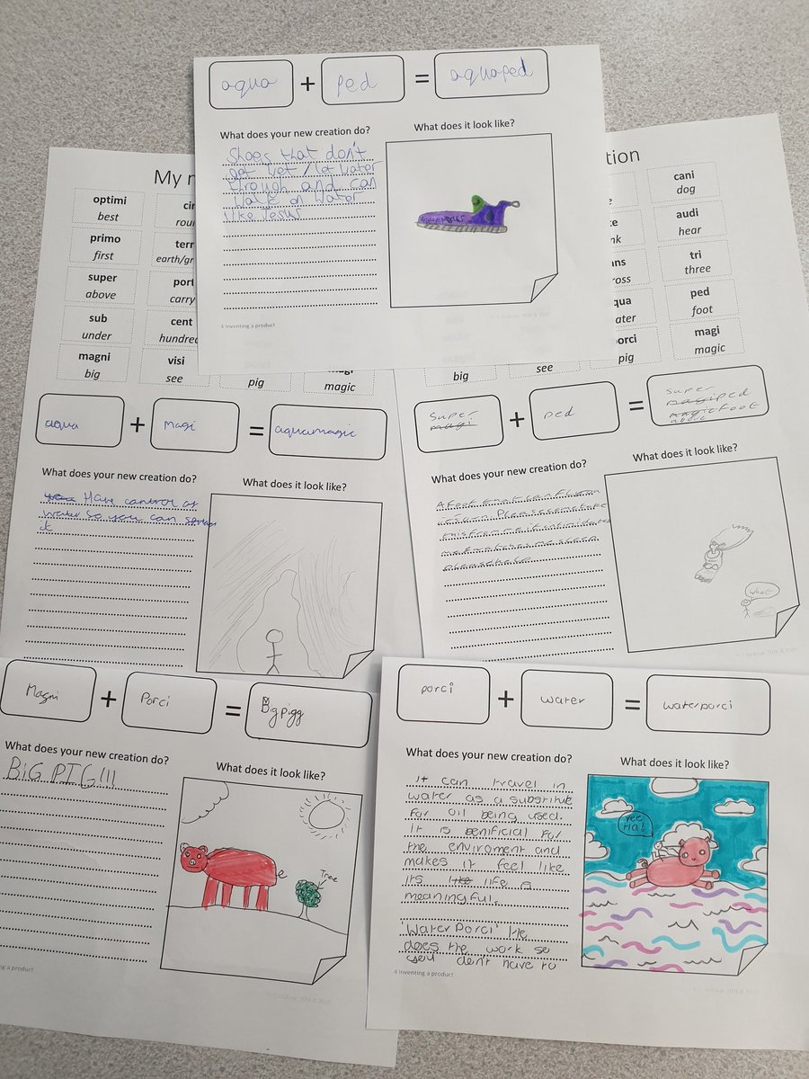 nomisprint's tweet photo. Having fun with word roots in Classics Club today - some inventions more thought through than others! @ClassicsNorth https://t.co/PawhTyp1lJ