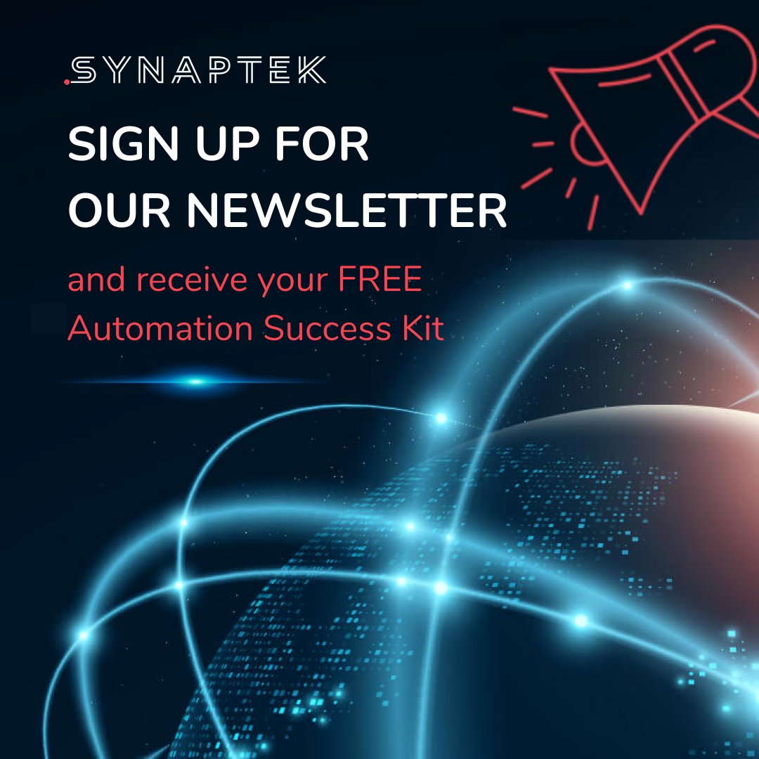 SynaptekUK's tweet photo. #TechTuesday
Sign up for our monthly newsletter to hear all of our news, events and #techtips, and as a token of our thanks, we’ll send you our free Automation Success Kit!

You can join our mailing list and see our #newsletter archive here: https://t.co/CVVfwkfhvf https://t.co/cV5xNwxREx