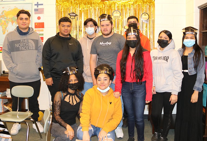 CCPS's tweet photo. The graduation celebrations have started! Recently, Maurice J. McDonough High School seniors in the school’s English for Speakers of Other Languages (ESOL) program were treated to an end-of-year party. The celebration is held annually for graduating seniors in ESOL at the school. https://t.co/MNKh8zwsGG
