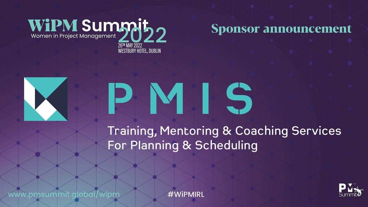 PMIS are sponsoring #WiPMIRL on 26-MAY. As an Oracle Primavera Gold Partner they're ideally positioned to help your organisation not only implement &amp; configure your Primavera system but also ensure your user community will be prepared to realise the full benefits of such systems