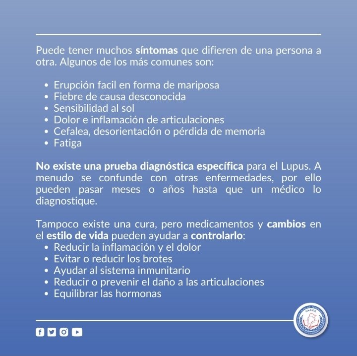 FACESVIRTUAL's tweet photo. 🌐 | Hoy 10 de Mayo

"DIA MUNDIAL DEL LUPUS".

✒ | Edición: @seicsunse

#FACES #worldlupusday #diamundialdelupus #10M https://t.co/TJ5fP2d4ly