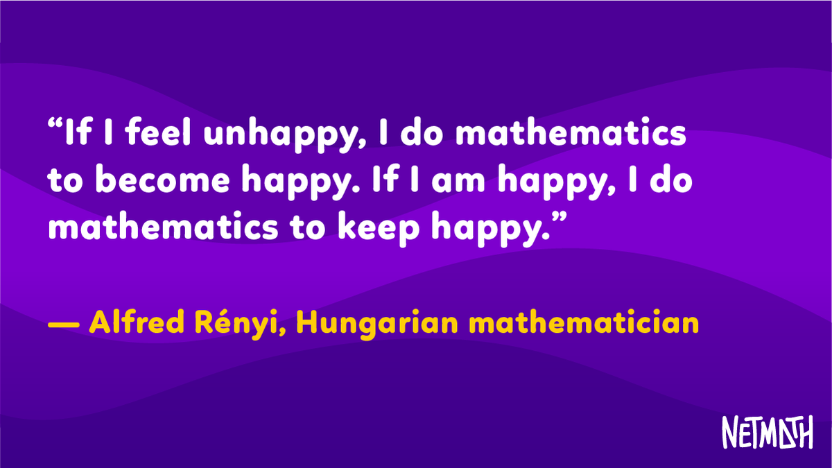 Netmaths's tweet photo. 💬 Quote of the day!
What is your favourite math quote? 🤔
#math #mathquote #mathematician https://t.co/3y8ZqsGG5d