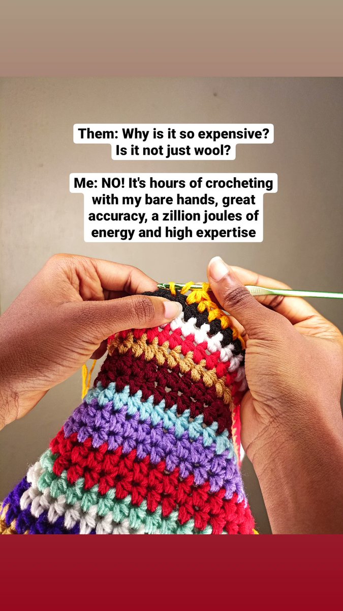 I crocheted a skirt☺️

If you want one OR  you want to learn how to crochet, get in here☺️.

I'm one of the best crochet tutors here and I'm currently taking students. Please RETWEET #OAUTwitter