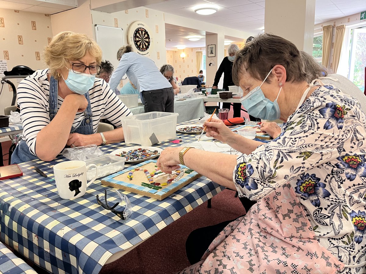 Behind that mask is the smiley face of Lady Lansdowne, the High Sheriff of Wiltshire visiting our Devizes group. What a lovely morning! Thank you <a href="/lansdowne_fiona/">Fiona Lansdowne</a> for visiting our members, so lovely to meet you.