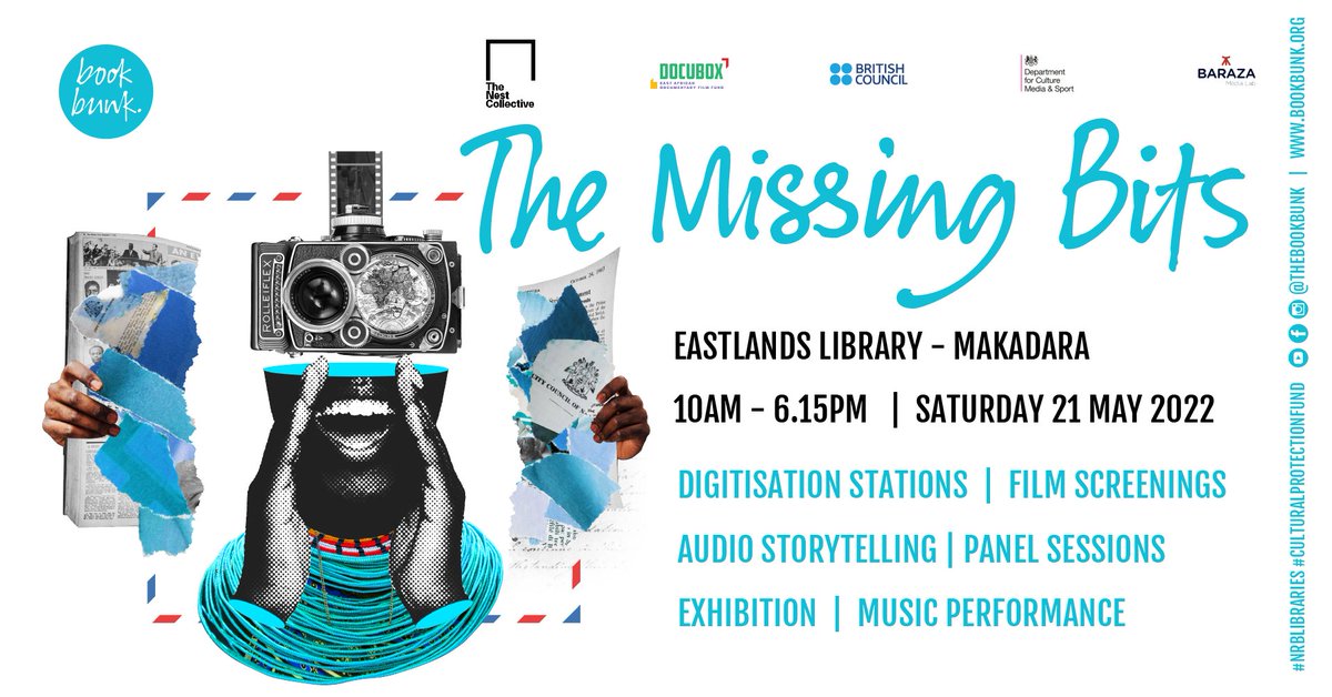 Bunkers, we we're back with another  edition of #TheMissingBits event at the library! Some quick info👇

🗓️Date: 21st May 2021
📍Location: Eastlands Library, Makadara
🔗 Register here: bit.ly/3rZVw0h

🧵- Here's why we're doing it &amp; what to expect.

#NRBLibraries