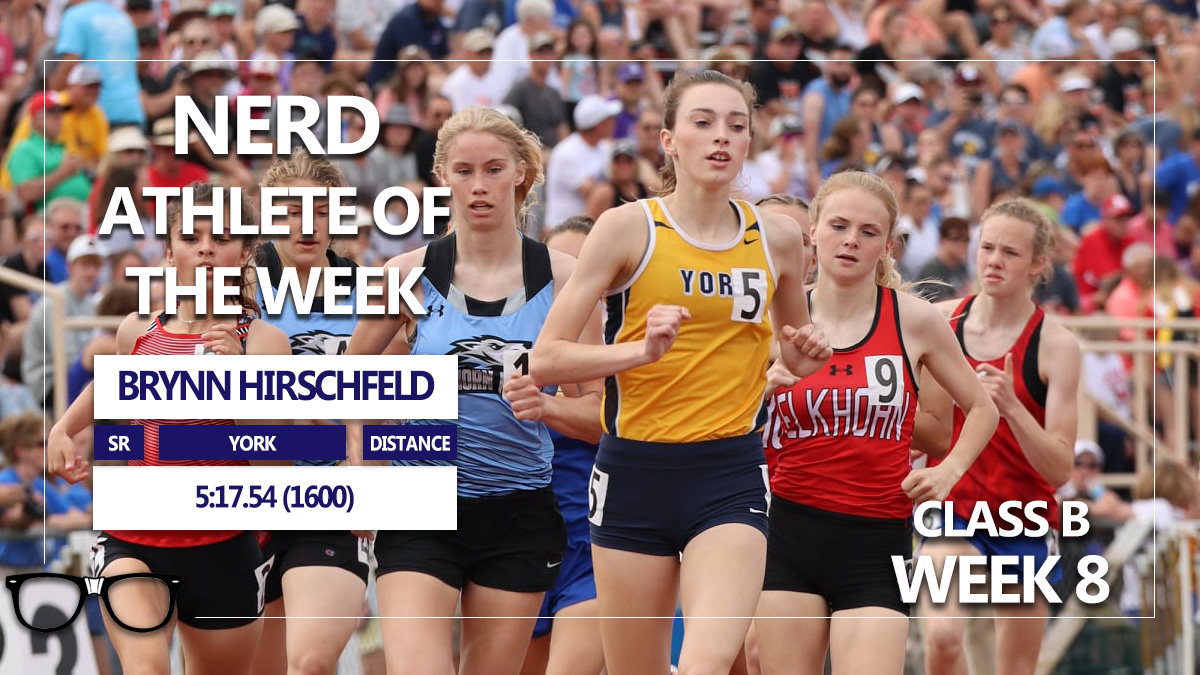 Congratulations to our Class B Girls Nerd Athlete of the Week, Brynn Hirschfeld!

<a href="/YorkDukeTandF/">York Track & Field</a>