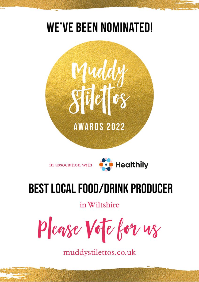 We've been nominated for a #MuddyStilettos award for best local food producer in Wilts!! If you like what we do, please give us a vote 🗳🙏🤩🥚🍳🍗🥩🥓🍔🍯🍎🍐🍒 <a href="/muddystiletto/">muddyHQ</a>