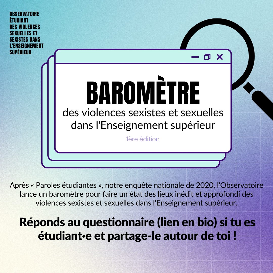 Observatoire des VSS dans l’ESR tweet media
